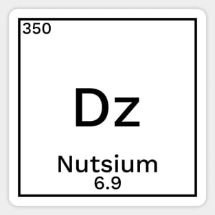 Deez nuts chemical periodic element science joke design Sticker